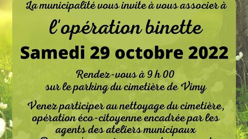 l'opération binette un geste éco-citoyen