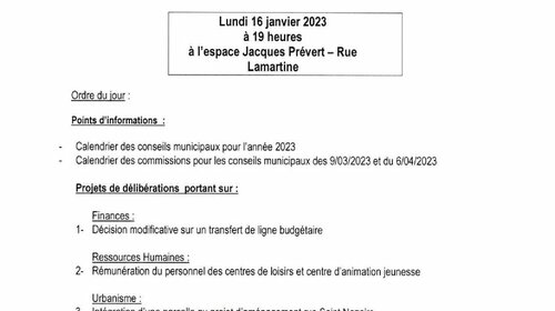 Réunion du conseil municipal