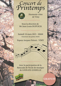 Concert de Printemps Harmonie Libre de Vimy